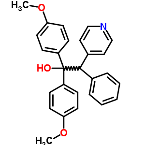 1,1-二(4-甲氧基苯基)-2-苯基-2-(4-吡啶)乙醇结构式_56501-74-7结构式