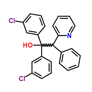 1,1-二(3-氯苯基)-2-苯基-2-(2-吡啶)乙醇结构式_56501-81-6结构式