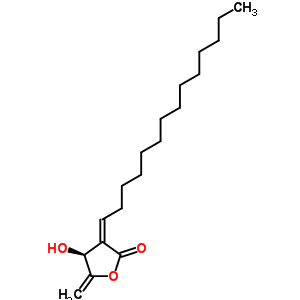 (S)-4,5-二氢-4-羟基-5-亚甲基-3-[(z)-十四烷-1-基]呋喃-2(3h)-酮结构式_56522-15-7结构式