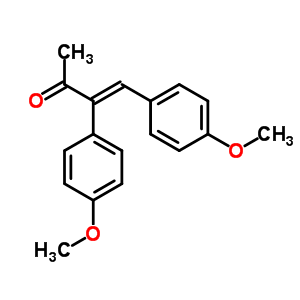 3,4-双(p-甲氧基苯基)-3-丁烯-2-酮结构式_56622-38-9结构式