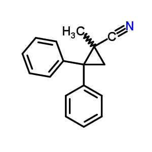 1-甲基-2,2-二苯基环丙烷-1-甲腈结构式_56701-20-3结构式