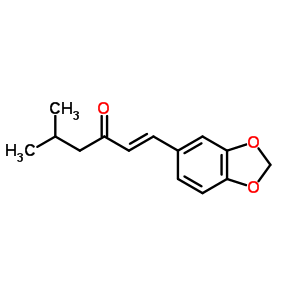 5-甲基-1-(1,3-苯并二氧杂环戊烯l-5-基)-1-己烯-3-酮结构式_56750-95-9结构式