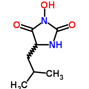 3-羟基-5-(2-甲基丙基)-2,4-咪唑啉二酮结构式_56775-99-6结构式