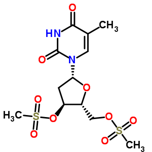 3,5-二-o-甲磺酰基胸腺嘧啶脱氧核苷结构式_56822-33-4结构式