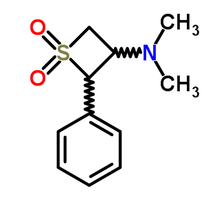 N,N-二甲基-1,1-二氧代-2-苯基-硫化环丙烷-3-胺结构式_5684-61-7结构式