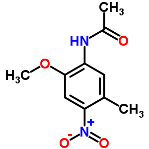 2-甲氧基-5-甲基-4-硝基乙酰苯胺结构式_56843-30-2结构式