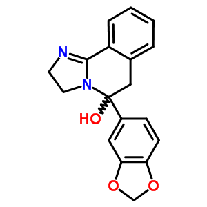 2,3,5,6-四氢-5-(1,3-苯并二氧杂环戊烯l-5-基)咪唑并[2,1-a]异喹啉-5-醇结构式_56882-48-5结构式