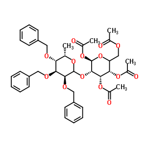 1,3,4,6-四-O-乙酰基-2-(2’,3’,4’-三-O-苯甲酰基-alpha-L-吡喃岩藻糖基)-alpha-D-吡喃半乳糖结构式_56889-55-5结构式 1,3,4,6-四-O-乙酰基-2-(2’,3’,4’-三-O-苯甲酰基-alpha-L-吡喃岩藻糖基)-alpha-D-吡喃半乳糖结构式_56889-55-5结构式