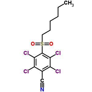 4-己基磺酰基-2,3,5,6-四氯苯甲腈结构式_56916-68-8结构式