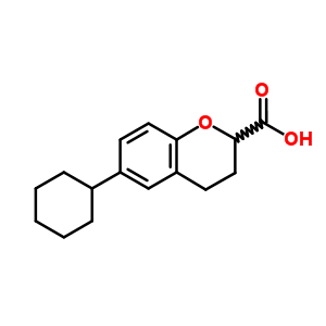 6-Cyclohexylchroman-2-carboxylic acid Structure