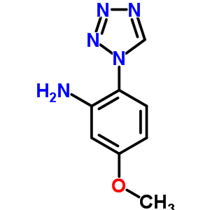 5-甲氧基-2-(1H-四唑-1-基)苯胺结构式_569648-15-3结构式