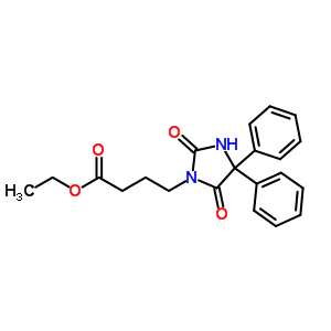 5,5-二苯基乙内酰脲-3-丁酸乙酯结构式_56976-65-9结构式