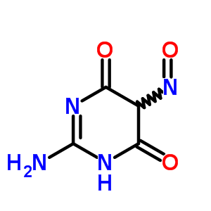 2,4-二氨基-6-羟基-5-亚硝基嘧啶结构式_56983-60-9结构式