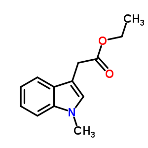 1-甲基吲哚-3-乙酸乙酯结构式_56999-62-3结构式
