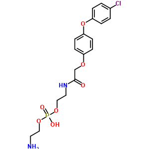 2-氨基乙基-2-[[4-(4-氯苯氧基)苯氧基]乙酰基氨基]磷酸乙酯结构式_57039-16-4结构式