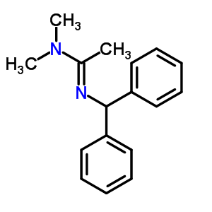 n-(二苯基甲基)-N,N-二甲基-乙脒结构式_57058-35-2结构式