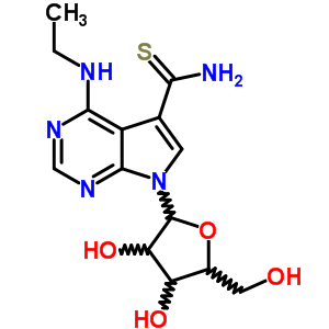 4-(乙基-氨基)-7-beta-D-呋核亚硝脲-7H-吡咯并[2,3-d]嘧啶-5-硫代甲酰胺结构式_57071-74-6结构式
