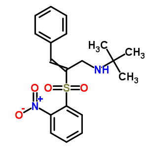 n-(1,1-二甲基乙基)-2-[(2-硝基苯基)磺酰基]-3-苯基-2-丙烯-1-胺结构式_57109-83-8结构式