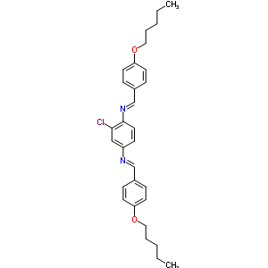 2-氯-N,N-双[[4-(戊基氧基)苯基]亚甲基]-1,4-苯二胺结构式_57134-16-4结构式