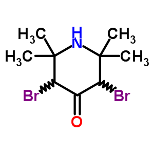 3,5-二溴-2,2,6,6-四甲基-哌啶-4-酮结构式_57167-75-6结构式