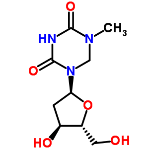 5,6-二氢-5-氮杂胸腺嘧啶脱氧核苷结构式_57350-36-4结构式