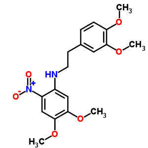 3,4-二甲氧基-n-(4,5-二甲氧基-2-硝基苯基)-苯乙胺结构式_5739-55-9结构式
