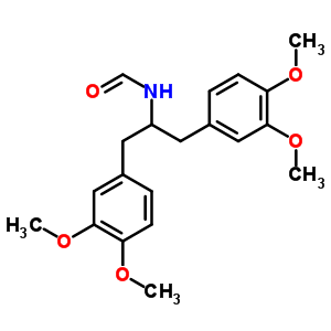 N-[1,3-双(3,4-二甲氧基苯基)丙烷-2-基]甲酰胺结构式_57543-28-9结构式