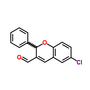 6-氯-2-苯基-2H-1-苯并吡喃-3-羧醛结构式_57543-48-3结构式