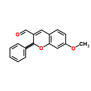 2H-1-苯并吡喃-3-羧醛,7-甲氧基-2-苯基-结构式_57543-51-8结构式