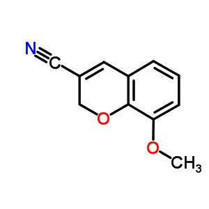 8-甲氧基-2H-色烯-3-甲腈结构式_57543-69-8结构式