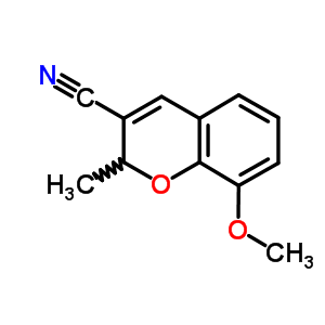 8-甲氧基-2-甲基-2H-1-苯并吡喃-3-甲腈结构式_57543-74-5结构式