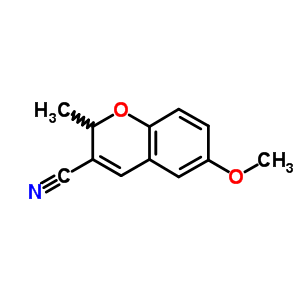 6-甲氧基-2-甲基-2H-1-苯并吡喃-3-甲腈结构式_57543-75-6结构式