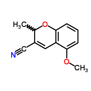 5-甲氧基-2-甲基-2H-1-苯并吡喃-3-甲腈结构式_57543-76-7结构式