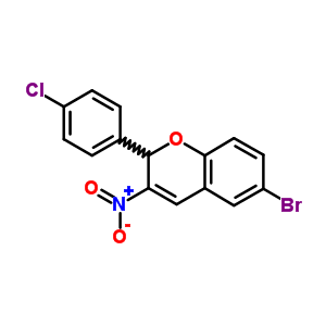6-溴-2-(4-氯苯基)-3-硝基-2H-1-苯并吡喃结构式_57544-18-0结构式