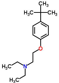 4-叔丁基苯氧基乙基-N,N-二乙胺结构式_57586-10-4结构式
