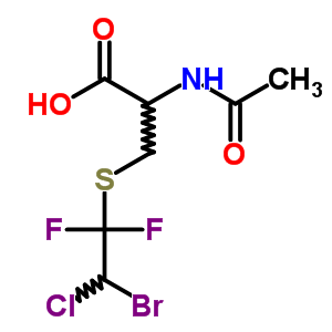 N-乙酰基-s-(2-溴-2-氯-1,1-二氟乙基)-l-半胱氨酸结构式_57596-70-0结构式
