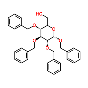 苄基 2,3,4-三-O-苄基-alpha-D-吡喃甘露糖苷结构式_57783-76-3结构式 苄基 2,3,4-三-O-苄基-alpha-D-吡喃甘露糖苷结构式_57783-76-3结构式
