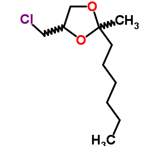 4-(氯甲基)-2-己基-2-甲基-1,3-二氧戊环结构式_57840-72-9结构式