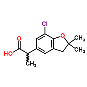 2,3-Dihydro-7-chloro-α,2,2-trimethyl-5-benzofuranacetic acidStructure,57899-02-2Structure 2,3-Dihydro-7-chloro-α,2,2-trimethyl-5-benzofuranacetic acid Structure,57899-02-2Structure