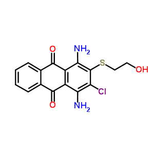 1,4-二氨基-2-氯-3-[(2-羟基乙基)硫代]-9,10-蒽二酮结构式_58065-21-7结构式