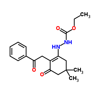 n-[(5,5-二甲基-3-氧代-2-甲磺酰基-1-环己烯yl)氨基]氨基甲酸乙酯结构式_58137-28-3结构式