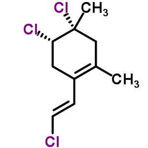 (4R)-4,5β-二氯-1-[(e)-2-氯乙烯基]-2,4-二甲基环己烯结构式_58207-70-8结构式