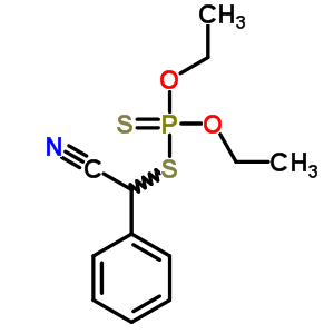 二硫代磷酸 S-(alpha-氰基苄基) O,O-二乙基酯结构式_5823-20-1结构式