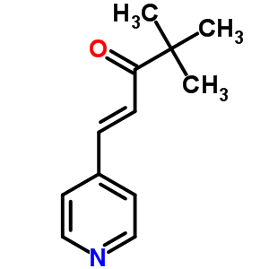 (E)-4,4-二甲基-1-(吡啶-4-基)-1-戊烯-3-酮结构式_58344-36-8结构式