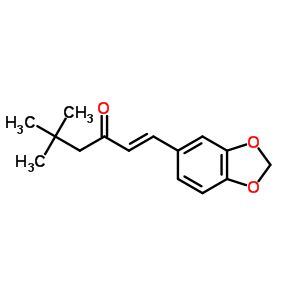 5,5-二甲基-1-(1,3-苯并二氧杂环戊烯l-5-基)-1-己烯-3-酮结构式_58344-54-0结构式