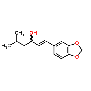 5-甲基-1-(1,3-苯并二氧杂环戊烯l-5-基)-1-己烯-3-醇结构式_58344-90-4结构式