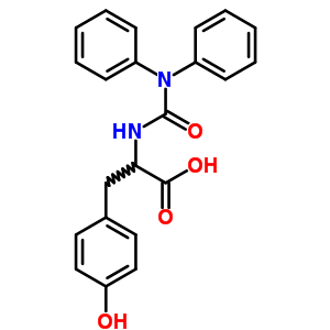 2-(二苯基氨基甲酰氨基)-3-(4-羟基苯基)丙酸结构式_5871-94-3结构式