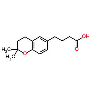 3,4-二氢-2,2-二甲基-2H-1-苯并吡喃-6-丁酸结构式_58821-97-9结构式