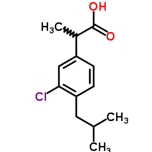2-(3-氯-4-异丁基苯基)丙酸结构式_58880-41-4结构式