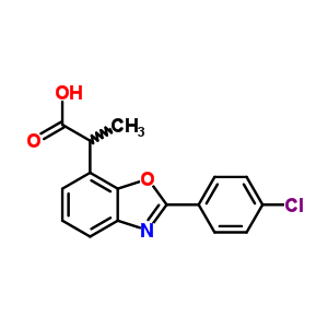 2-(4-氯苯基)-α-甲基-7-苯并噁唑乙酸结构式_58902-62-8结构式